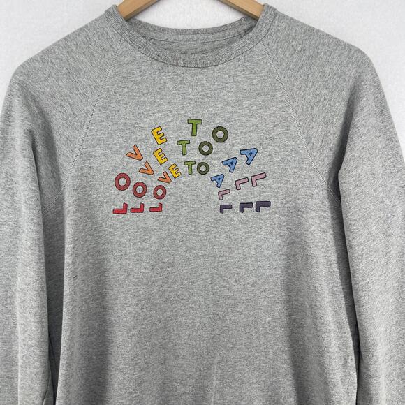 MADEWELL Sweatshirt S LOVE TO ALL Human Rights Campaign All Pride Terry Gray USA - Picture 1 of 15